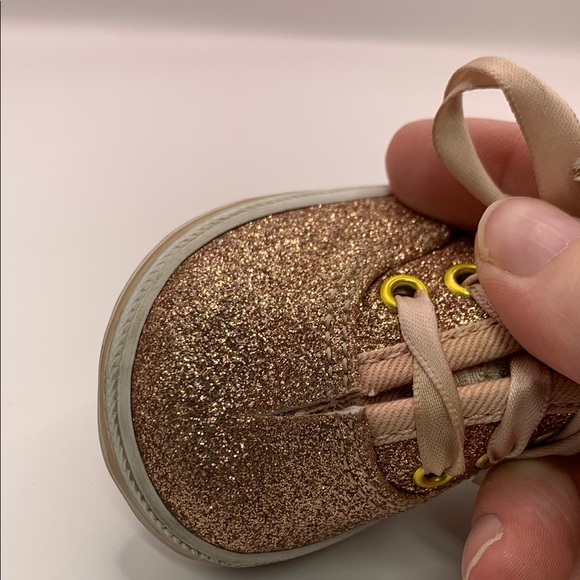 Keds Kate Spade Rose Gold Sneakers with Glittery Finish - Picture 8 of 10